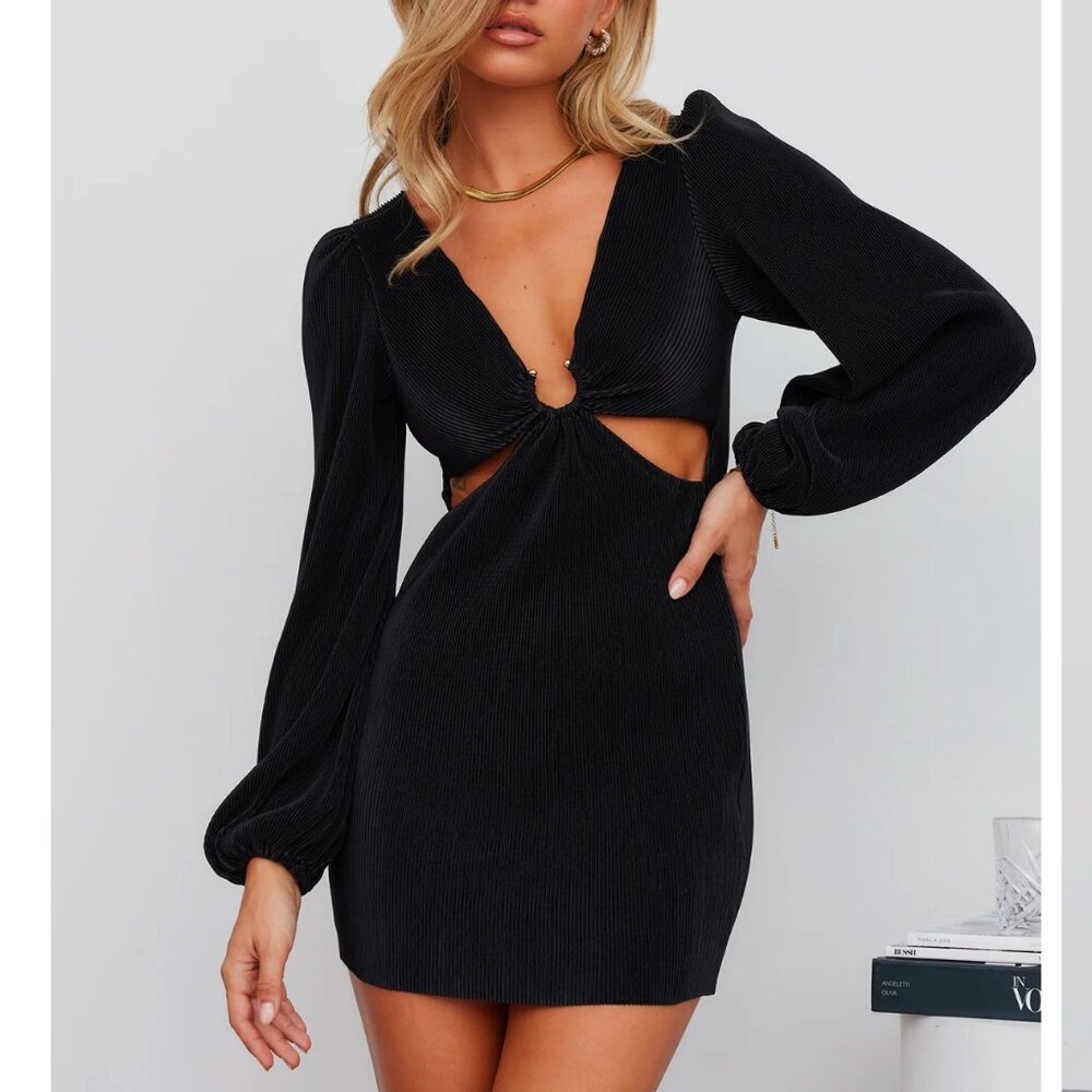 Lovers Words Dress Black